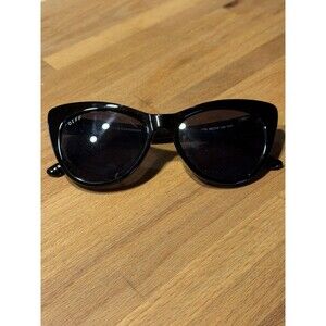 DIFF Eden Sunglasses Black w/ Grey Gradient Lens ~ 54-18-146